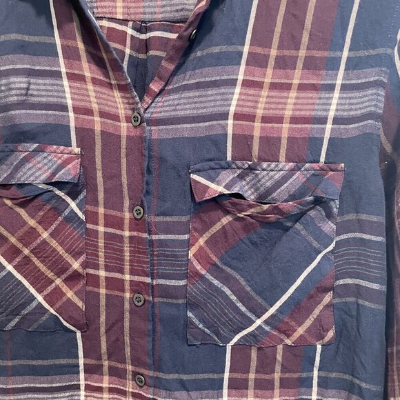 MANGO MNG Suit Plaid Button Down Blouse Small - Picture 2 of 5